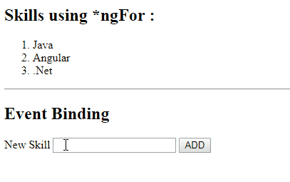 Event Binding Example