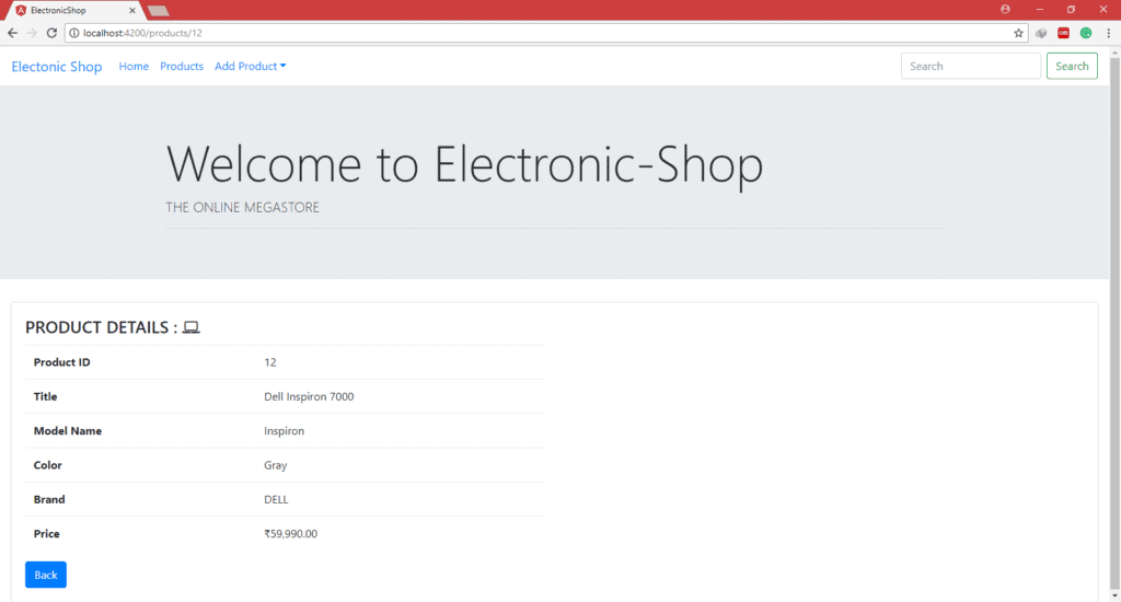 Electronic-shop : Product Details