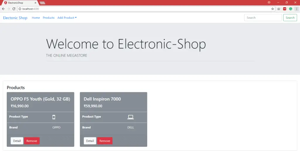 Electronic-Shop : Products