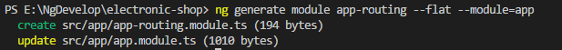 App Routing Module CLI Command