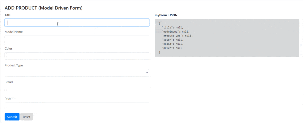 Model Driven Forms