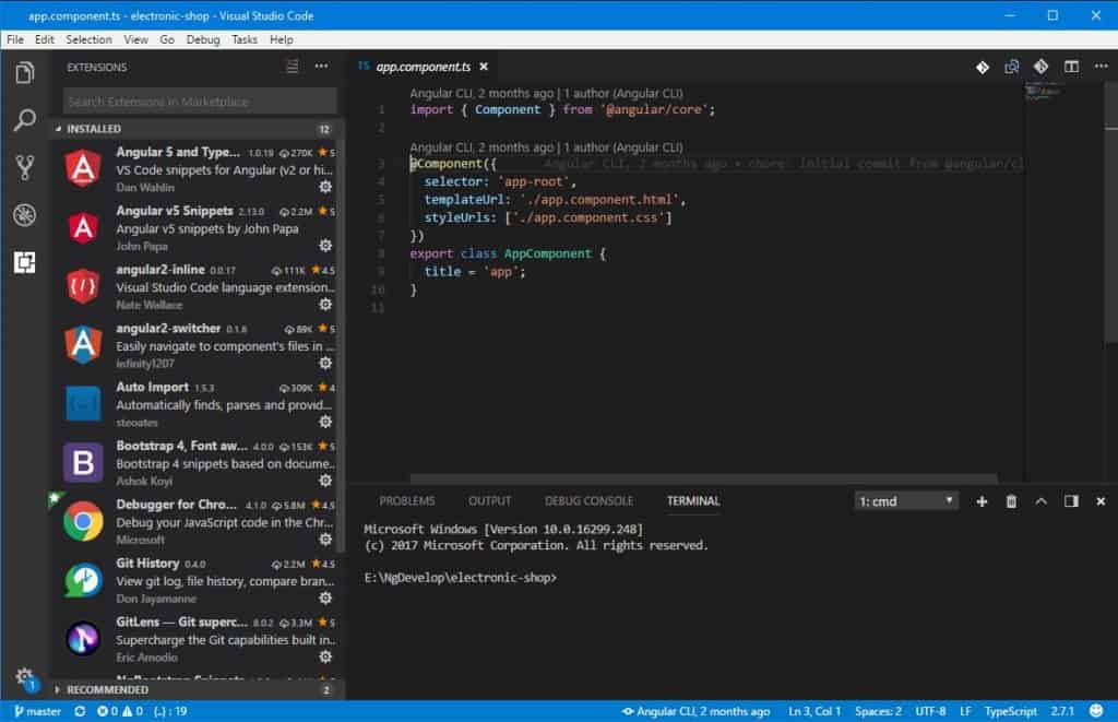 Angular Editor VSCode