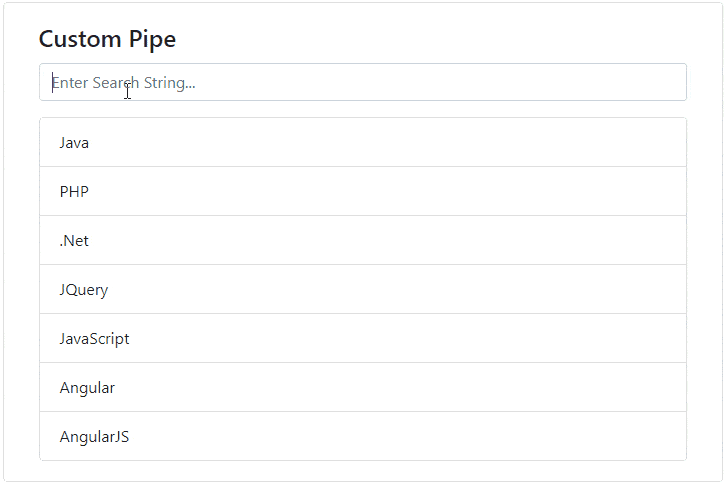 CustomPipe : Angular Pipes