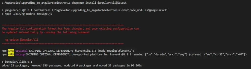 Angular CLI 6 Locally Installed