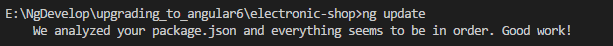 analyze dependency using ng update