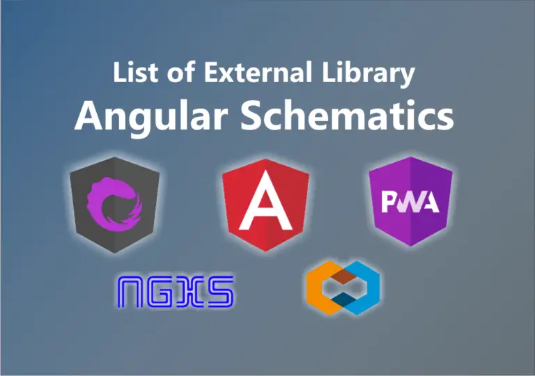 List of External Library Angular Schematics