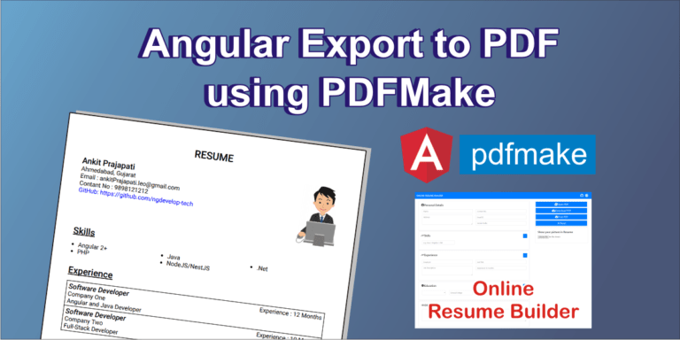 Angular Export to PDF using PDFMake | Client Side PDF generation in angular