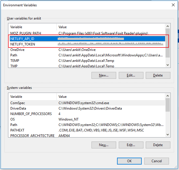 Environment Variable : Deploy Angular App to Netlify directly from Angular CLI