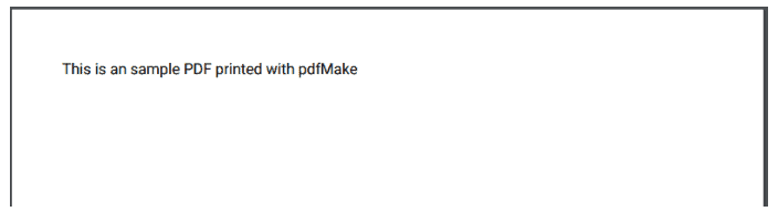 Initial PDF generated using PDFMake