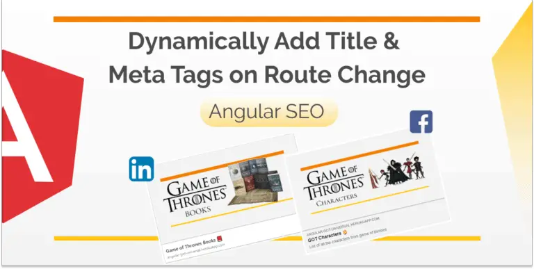 Dynamically Add Title and Meta Tags on Route Change in Angular